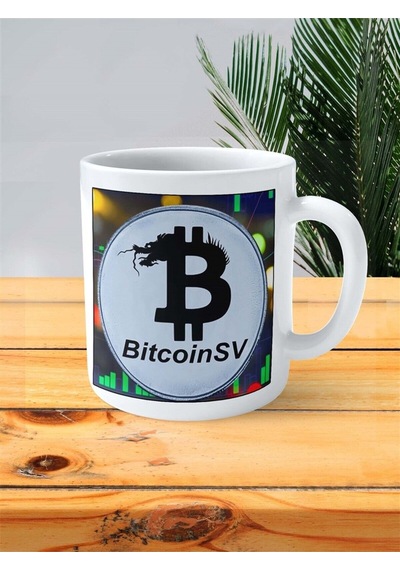 Bitcoin Sv Baskılı Kupa Bardak Kişiye Özel Desen 2 Çok Renkli