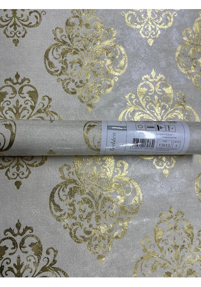 Damaks Gold Desen Duvar Kağıdı 13913 Çok Renkli