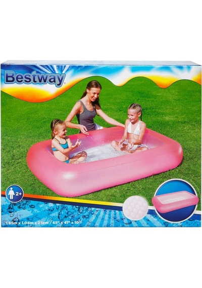 Bestway Şişme Tabanlı Dikdörtgen Havuz Renkli 165x25 Cm Kzld-bw51115