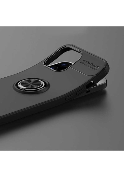 Apple Uyumlu iPhone 12 Pro Max Kılıf Yüzüklü Magnetli Ravel Case