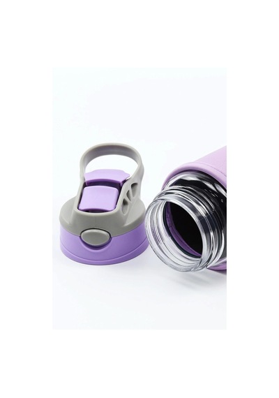 Deri Kılıflı Pipetli Cam Matara - 500 Ml-h2o87152 Lila - Lila