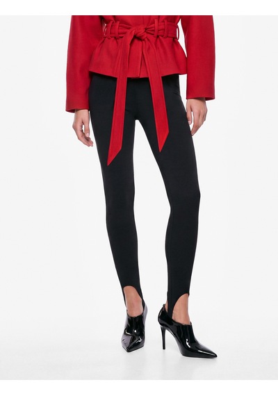 Koton Normal Bel Slim Fit Tayt Pantolon Ayak Bant Detaylı Siyah 7wak40050uk