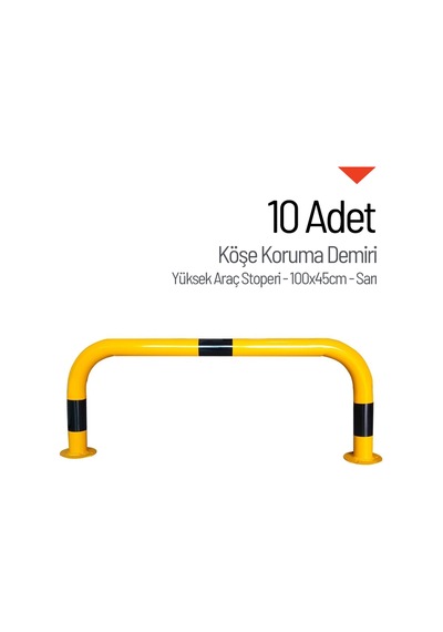 10'lu Köşe Koruma Demiri Seti - Yüksek Araç Stoperi 100 X 45cm-3665