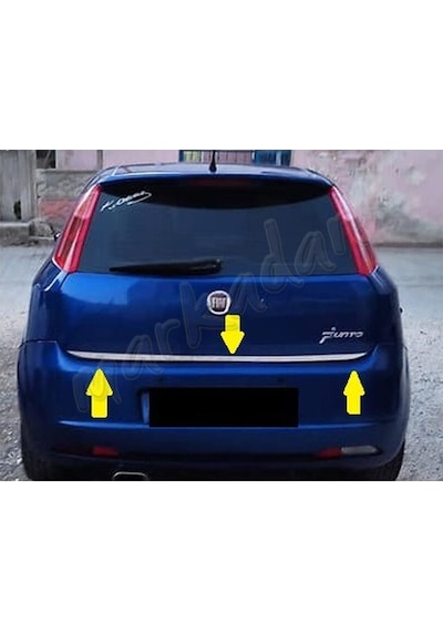 Fiat Grande Punto Krom Bagaj Alt Çıta 2005 Sonrası Paslanmaz Çeli
