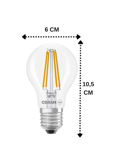 10 Adet Ledvance 11w Sarı Işık 2700k E27 Duylu Kalın Duy Filament Led Ampul