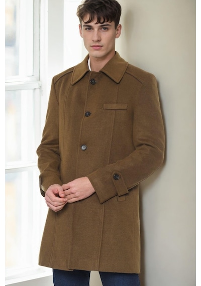 Plt9226 Dewberry Battal Palto-camel Camel