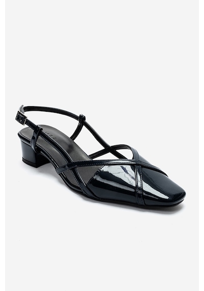 Luvishoes Olena Lacivert Rugan Kadın Topuklu Sandalet