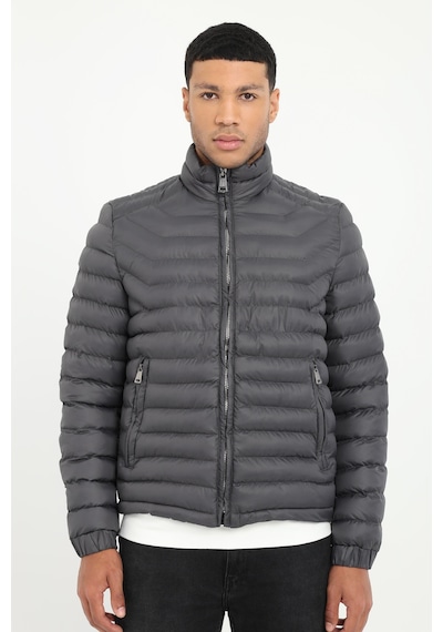 Dufy Antrasit Kapitone Slim Fit Erkek Mont-25289 Antrasit
