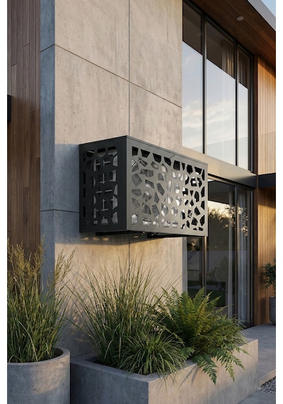 Klima Motoru/dış Ünite Gizleme/koruma Kafesi Xl 120x62x150 H Stone Antrasit