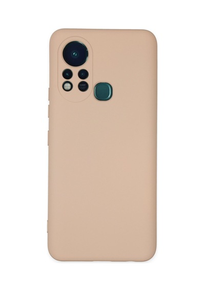 İnfinix Hot 11s Uyumlu Kılıf Nano İçi Kadife Silikon - Pudra