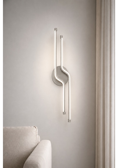 Armoni Modern Led Duvar Apliği Günışığı Gri