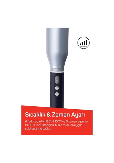 Ar5171 Revolution Pro Otomatik Bukle Ve Saç Maşası 25 Mm Seramik Lcd Ekran Siyah
