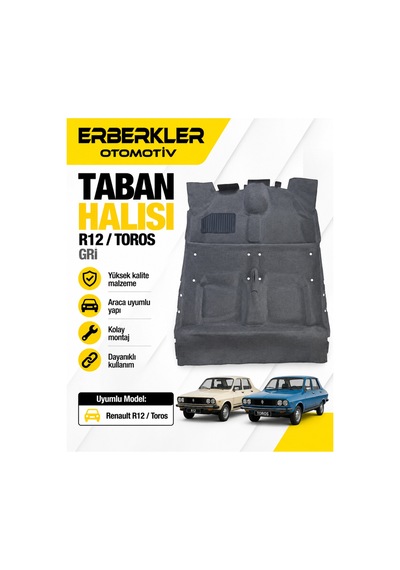 R12 / Toros Taban Halısı Gri - Erb179