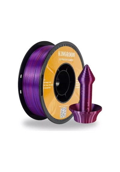 Kingroon 3 Renk Kırmızı - Altın - Mor Pla Silk Filament 1.75 Mm 1000gr