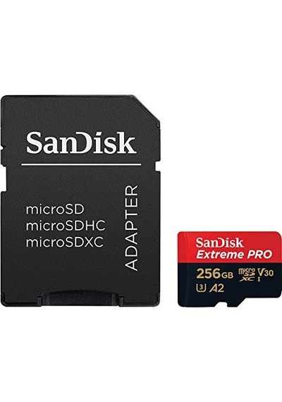 256 Gb Extreme Pro Microsdxc Kartı + Sd Adaptörü + Rescuepro Deluxe, 200 Mb/sn'ye Kadar, A2 App Performance, Uhs-ı, C
