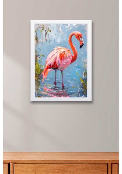 Flamingo Yağlı Boya Çerçeveli Tablo - Pop Art Poster Tablo