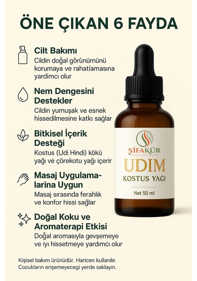 Şifakür Kostus Özlü Udi Hindi Yağı 50 ML