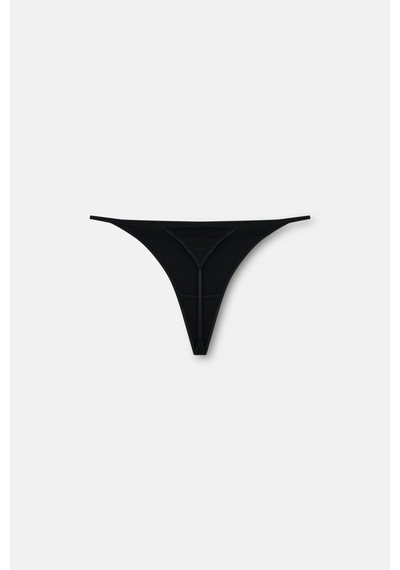 Suwen 3lü Pamuklu G-string Külot St0040602g361 Siyah / Siyah / Siyah