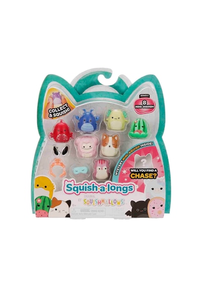Squishmallows Squish-a-longs 8 Figür + Yüzük Seti S2 Seri 2