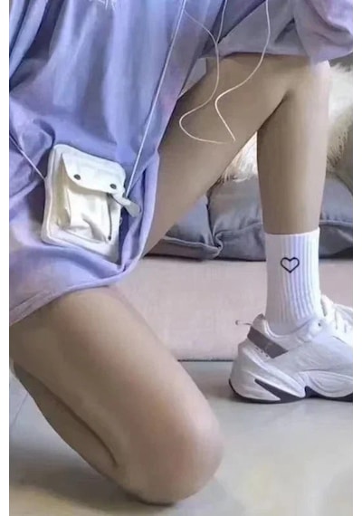 Hitit Socks Kadın 6 Çift Premium Kalite Kalp Detaylı Tenis Çorap Siyah Beyaz Gri ASORTİ