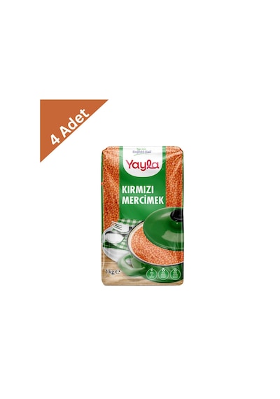 Yayla Kırmızı Mercimek 1 Kg X 4 Adet