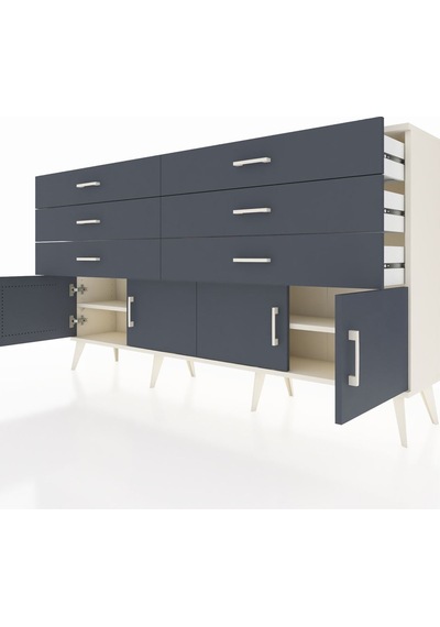 Arges Konsol 2 Raflı 6 Çekmeceli 4 Kapaklı 176x30x99 Aytaşı-antra Aytaşı-antrasit Arges Konsol 2 Raflı 6 Çekmeceli 4 Kapaklı 176x30x99 Aytaşı-antra Aytaşı-antrasit