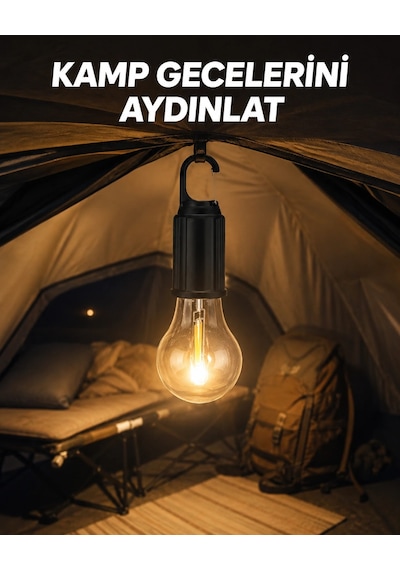Type-c Şarjlı Led Kamp Lambası Uzun Ömürlü Pil Ve Yüksek Parlaklık Açık Lacivert
