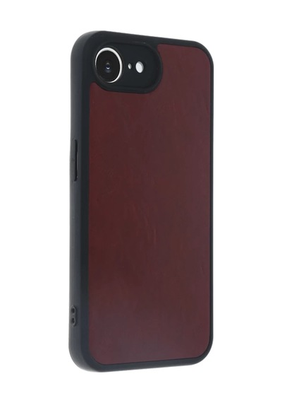 Bezos İphone 16e Uyumlu Kılıf Aras Deri Kapak - Bordo Ob
