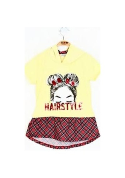 Toontoy Kids Toontoy Kız Çocuk Haırstyle Pul Palet Elbise Sarı