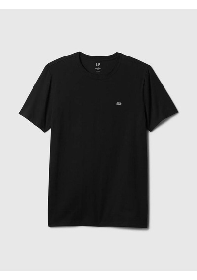 Gap 502022002 V-frch Everyday Soft Micro Logo Crew Erkek Tişört Siyah