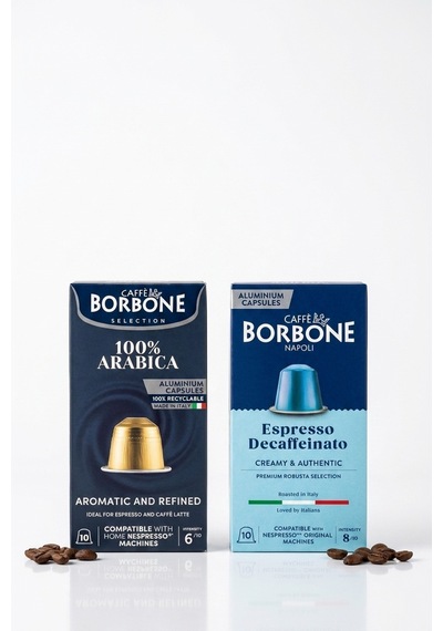 Caffe Borbone Arabica Ve Decaf 20'li Kapsül - Nespresso Uyumlu, Hassas Damak Kapsül Kahve