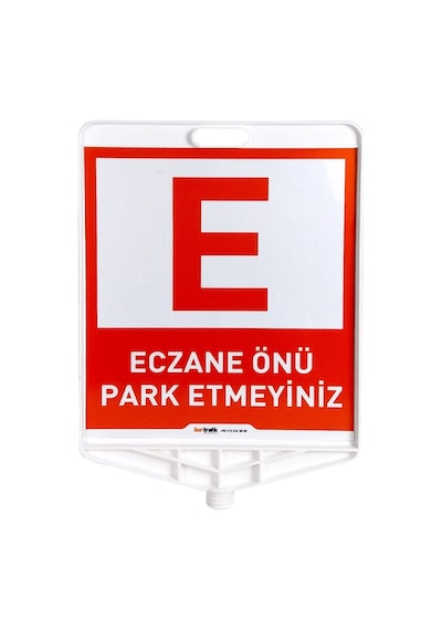 Eczane Önü Park Etmeyiniz Uyarı Levhalı Delinatör Seti Siyah N11.75