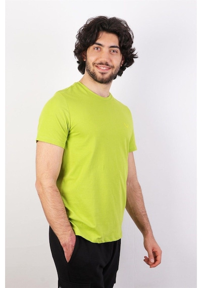 Rich Erkek Logo Baskılı T-shirt %100 Pamuk Tişört Yeşil
