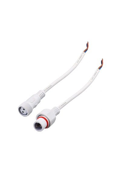 Ic266k Kablolu Ip67 Konektör Takım 2 Pin Beyaz