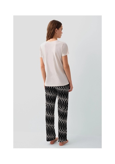 Moda Dua Pierre Cardin Pc9165-x Kadın Kısa Kol Büyük Beden Pijama Takımı Açık Bej
