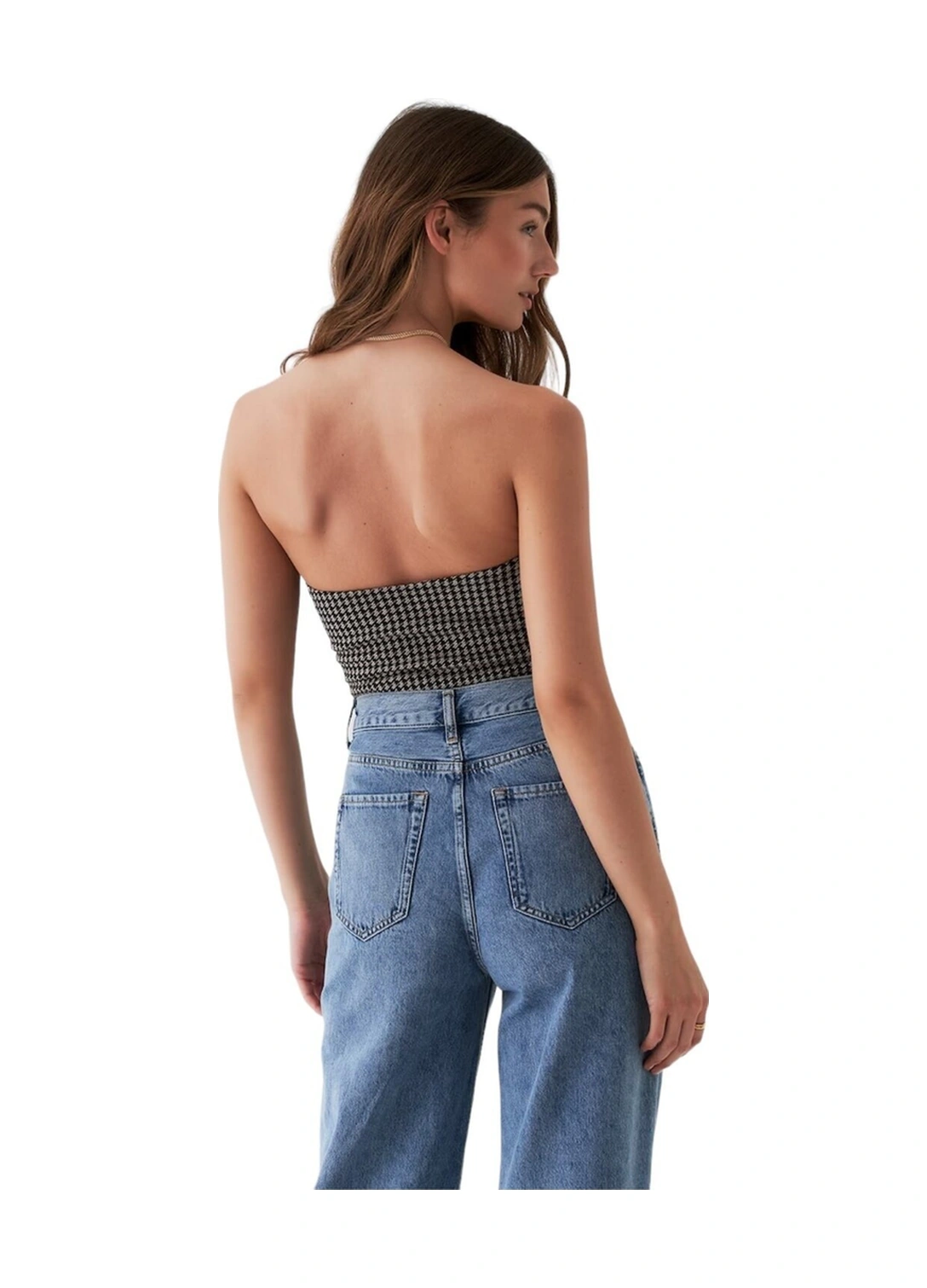 Mamayaga Kadın Straplez Korse Etkili Spor Şık Croptop Büstiyer Vizon
