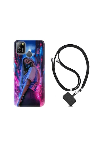 Infinix Smart 5 Kılıf Boyun Askılı Mask Girl 1659