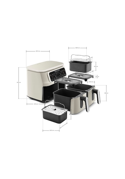 Karaca Air Pro Cook Duo Ev Yemeği Xxxl 8 Kişilik Airfryer 4 + 4 L