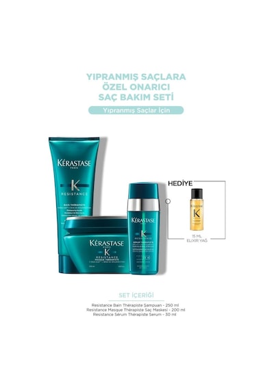 Kerastase Resistance Yıpranmış Saçlara Özel Onarıcı Saç Bakım Seti