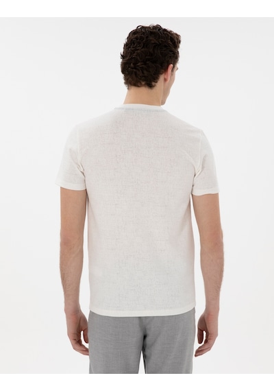 Pierre Cardin Erkek Ekru Tişört 50302567-vr019 Ekru Pierre Cardin Erkek Ekru Tişört 50302567-vr019 Ekru
