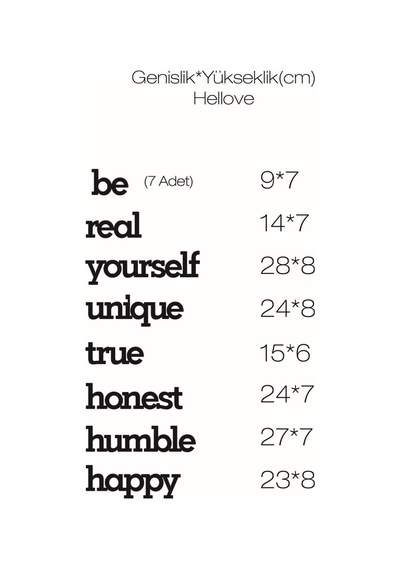 Be Real Be Yourself Ahşap Tablo Duvar Yazısı Mdf Tablo Dekoratif