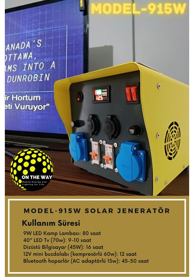 Otw Model 915w Taşınabilir Güç İstasyonu Lifepo4 Bataryalı Solar Jeneratör