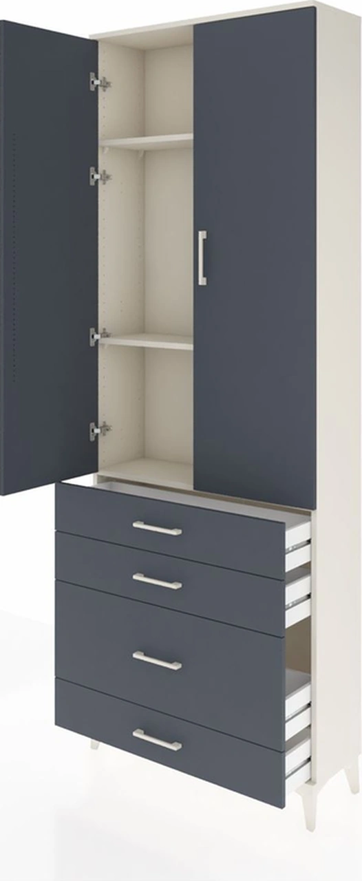 Arges Dolap 3 Raflı 4 Çekmeceli 2 Kapaklı 88x30x243 Aytaşı-an... Aytaşı