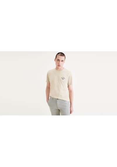 Dockers Graphıc Tee Fan Logo Graphıc Tee Sahara Erkek Bej T-shirt - A1103 Bej