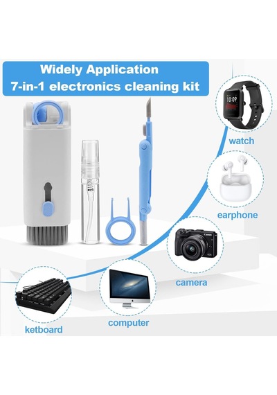 7'si 1 Arada Elektronik Temizleme Kiti, Klavye Ve Kulaklık Temizlik Aparatı