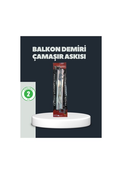 Balkon Demiri Çamaşır Askısı Kare Demirlere Uygun Dayanıklı Tasarım Siyah Siyah