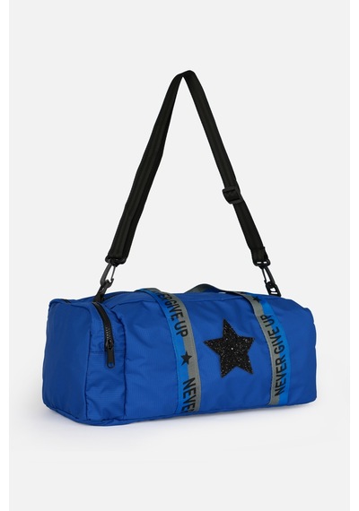İcone Bag Çocuk Yıldız Logolu Spor Çanta, Çocuk Spor Çanta, Fermuarlı Detaylı Çocuk Spor Çanta Mavi