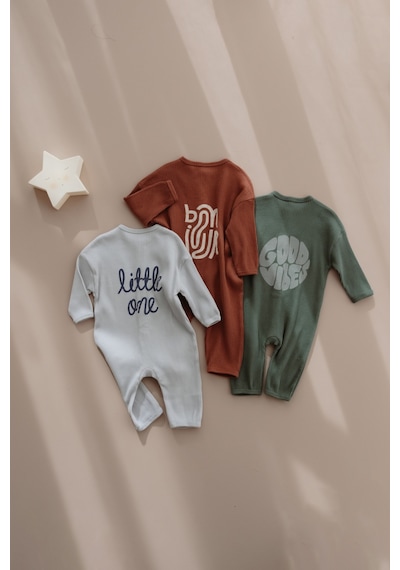 Oh La La Koala Little Chill Serisi 3'lü Baskılı Tulum Set Çok Renkli