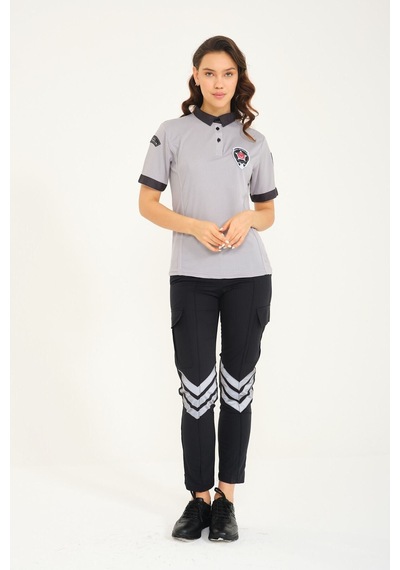 Yeni Tip Kamu Güvenlik Yazlık Sweatshirt Kadın Gri