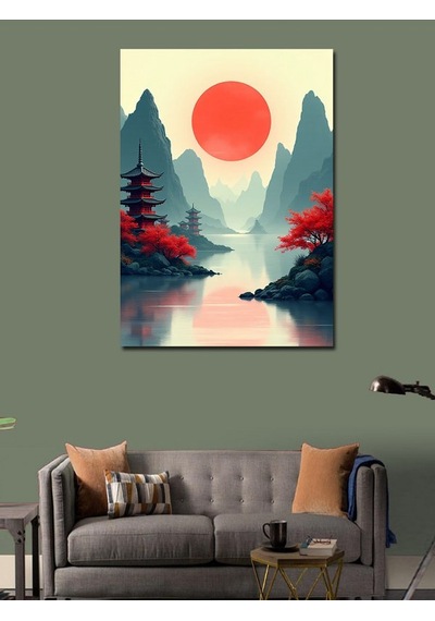 Kanvas Tablo Güneş Ve Doğa 100cmx140cm